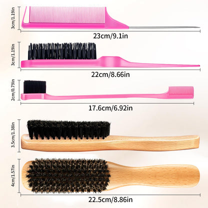 Complete hair grooming accessory kit for sleek buns