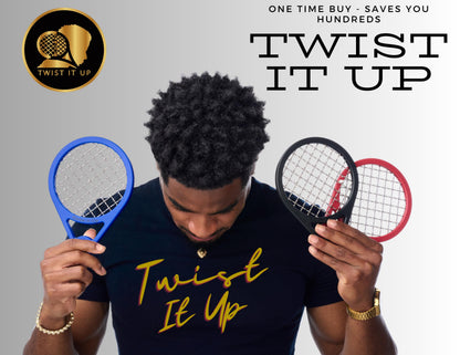 Close up of the patented stainless steel woven mesh center on the black twist comb