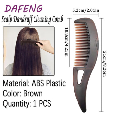 Dafeng scalp massage brush showing the self-cleaning button