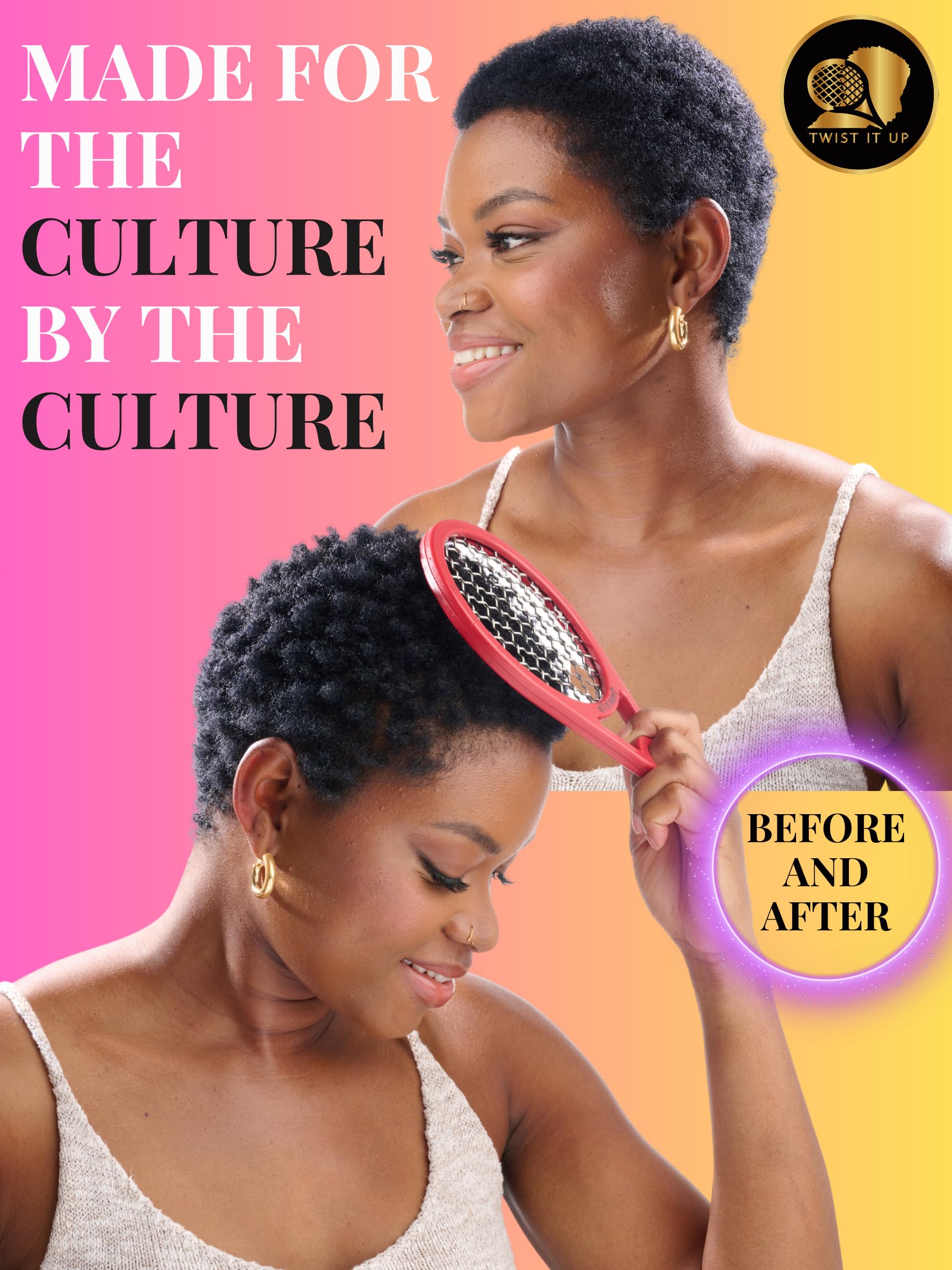 Premium metal alternative to traditional hair sponges for styling natural coils
