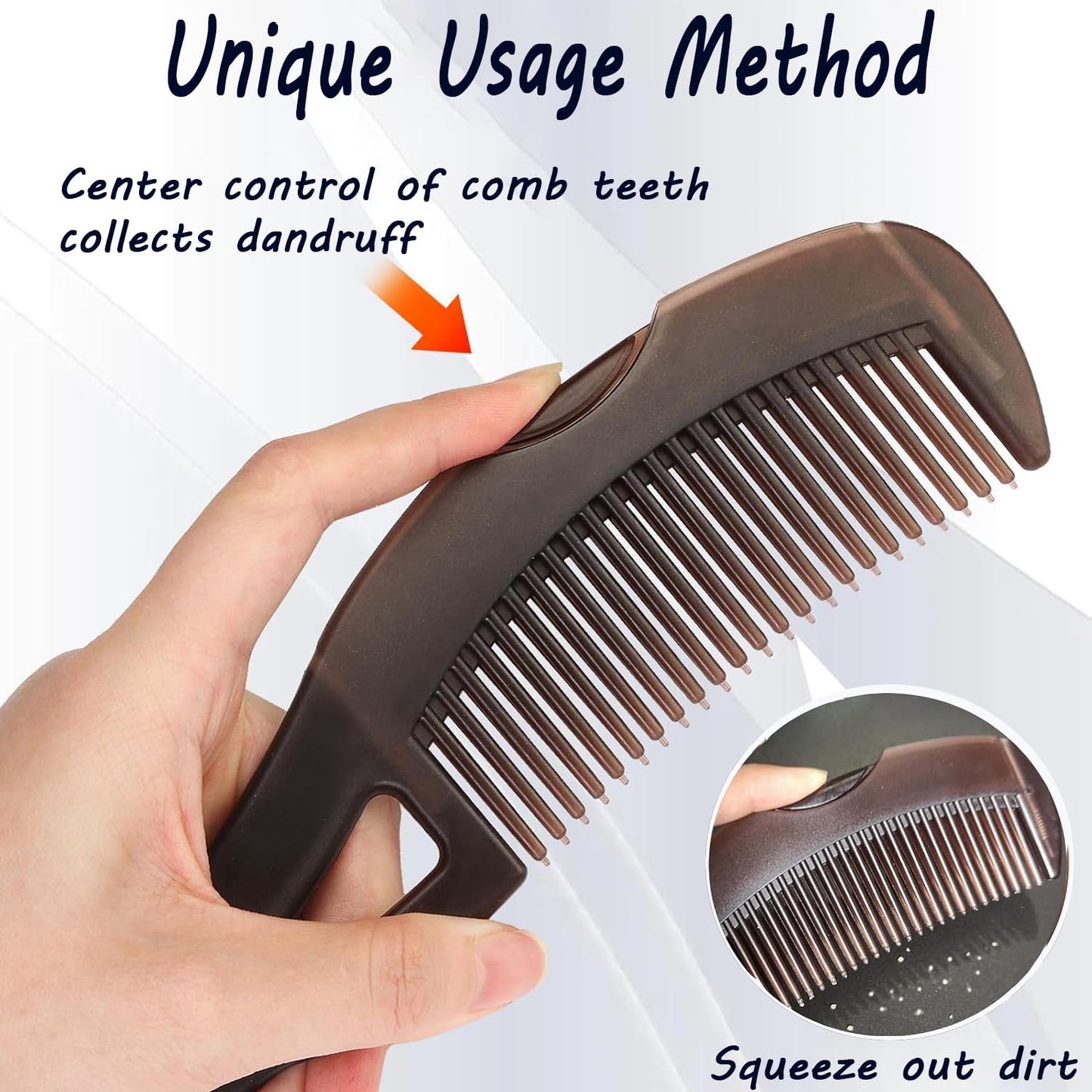 Side profile of Dafeng detoxing dandruff removal comb