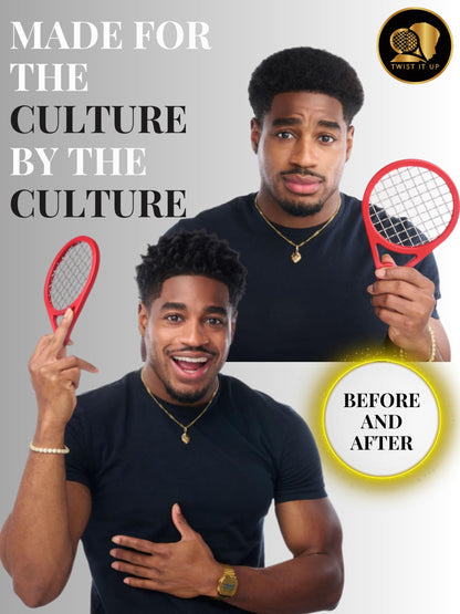 Hygienic washable black twist comb for men with textured hair