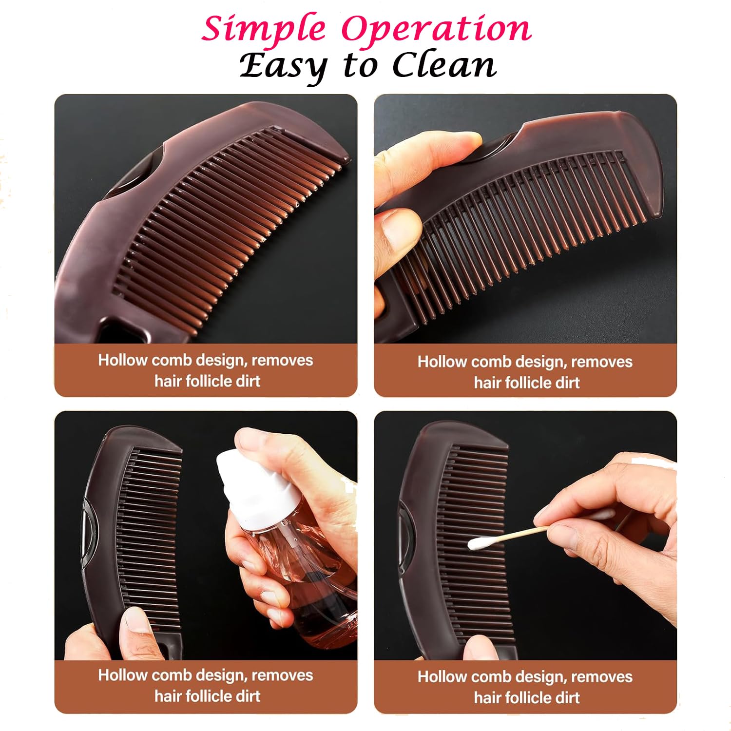 Dafeng brown scalp comb for men and women