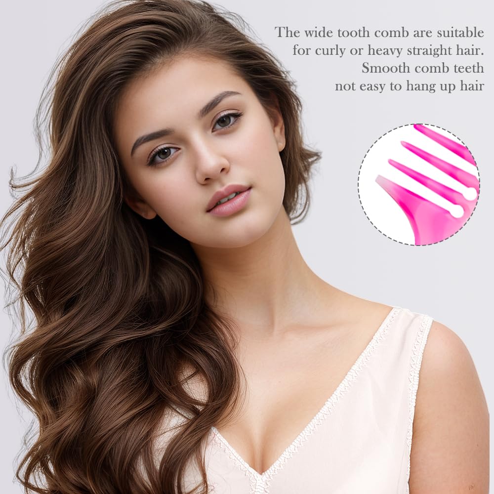 Fhallynn heat-resistant hair combs in pink color palette