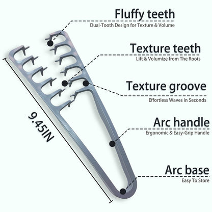 Close up of wide tooth comb design for hair lifting