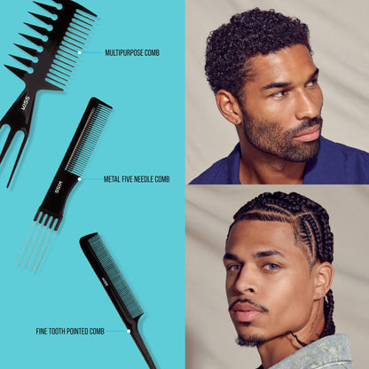 KISS 10 piece hair care tool kit for sectioning and styling