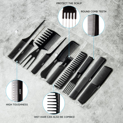 Durable heat resistant comb assortment for detangling