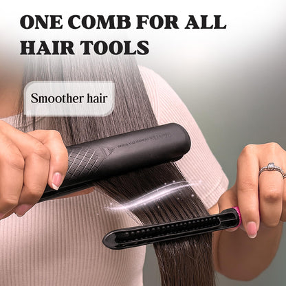 HerStyler easy comb pink detailing black teeth and spring handle