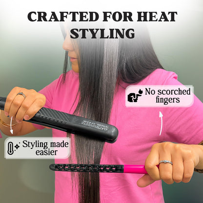 HerStyler hairdressing straightening comb side profile view