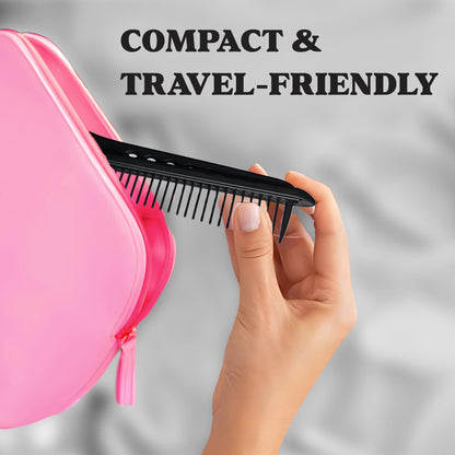 HerStyler hair straightener comb set position for styling prep