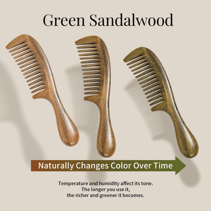 Side profile view displaying the thickness and premium craftsmanship of the premium wooden comb.
