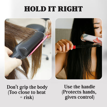 HerStyler salon professional pink V comb alternative view