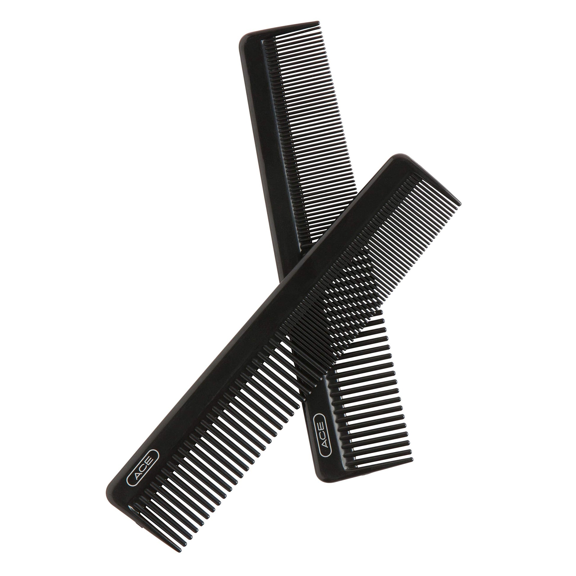 Detailed shot of the graduation between the fine and medium teeth on the styling comb.