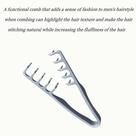 Grey ABS plastic volumizing comb showing dual-sided teeth.
