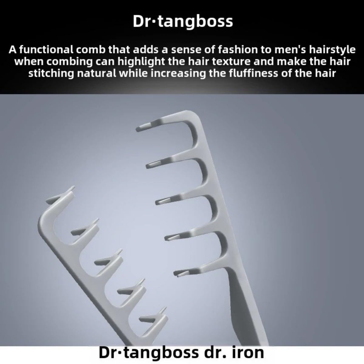Mens hair styling tool for volume and root lift.