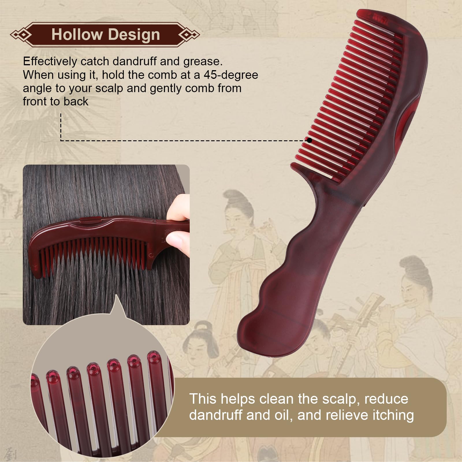 Teawoo comb kit ergonomic handle features