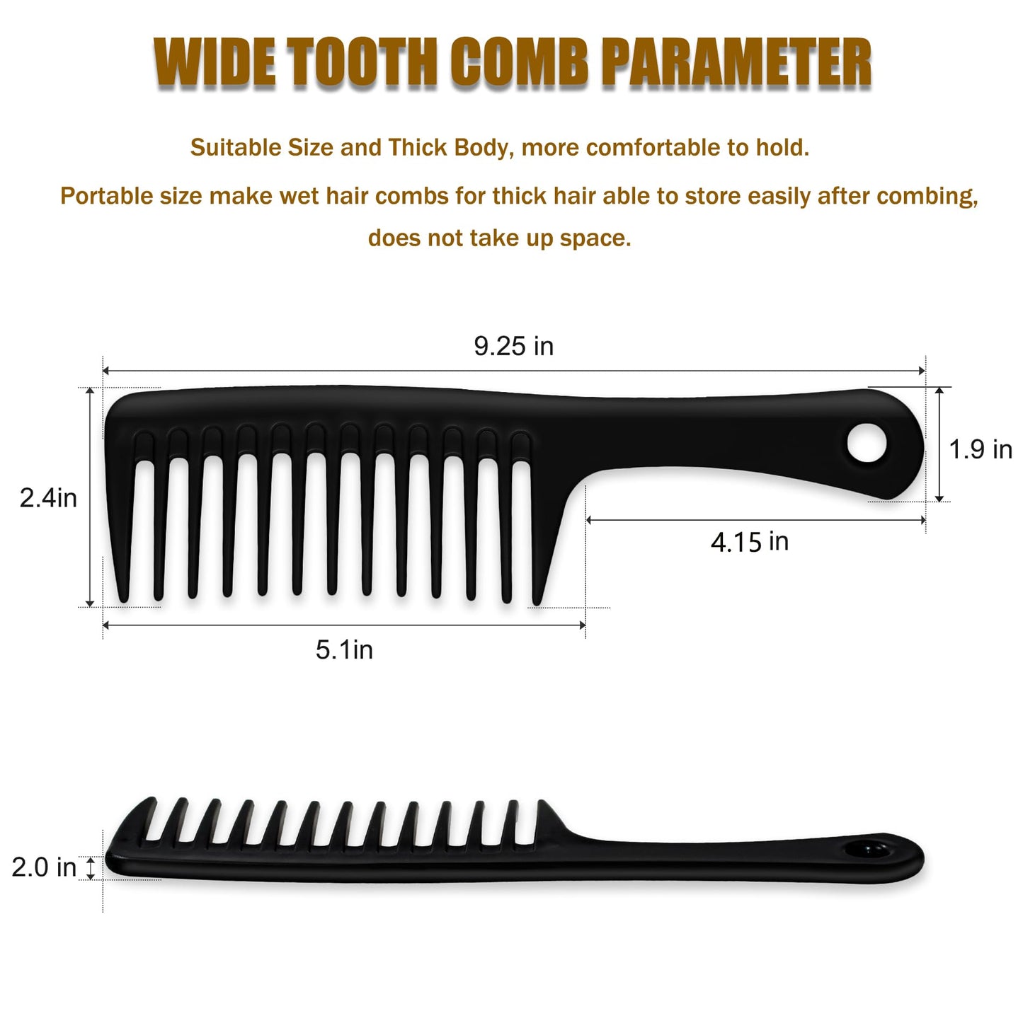 Multi-colored Modengkongjian detangling combs for curly hair