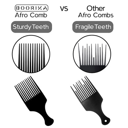 7.5 inch afro hair pick comb for detangling thick hair