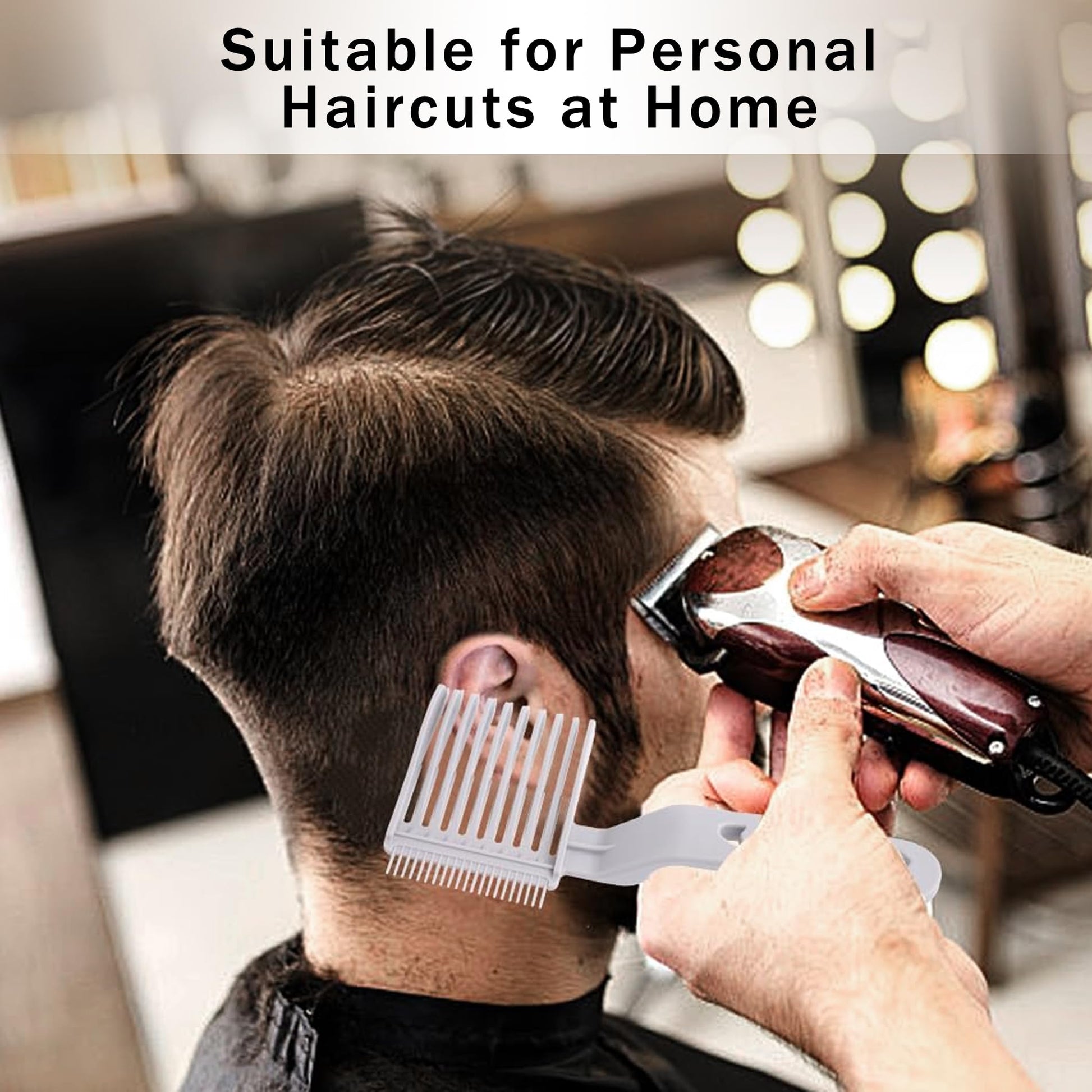 Heat resistant plastic barber comb for home salon use