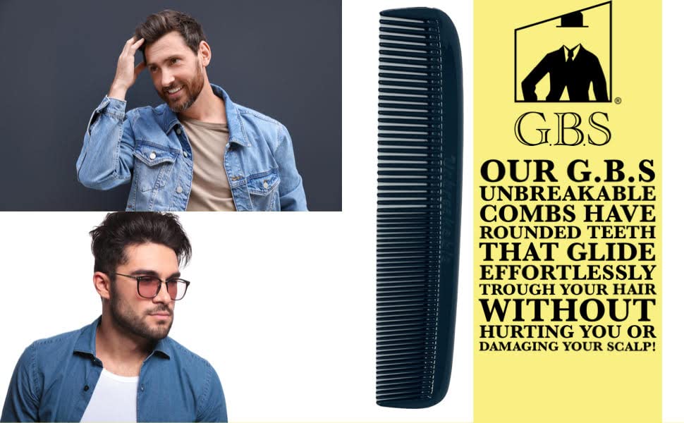 Fine and coarse teeth detail on Gents comb