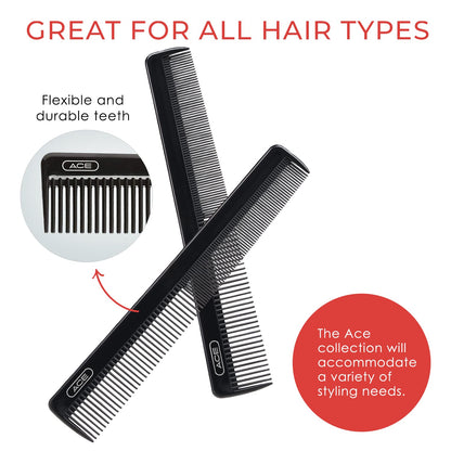 Goody Ace branding on black hair comb
