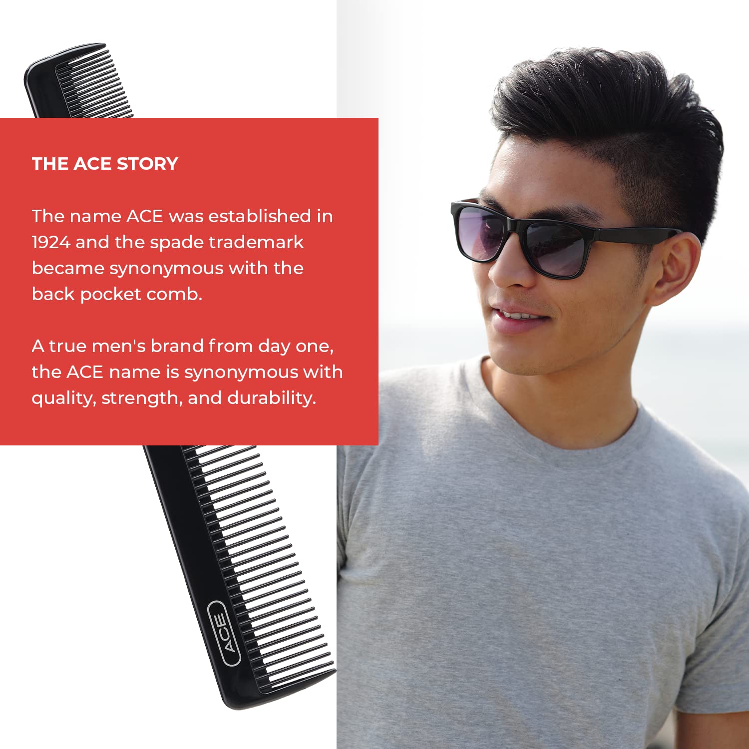 Goody Ace hair comb for thin to medium hair