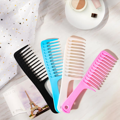 Glitters wide tooth comb ergonomic handle design
