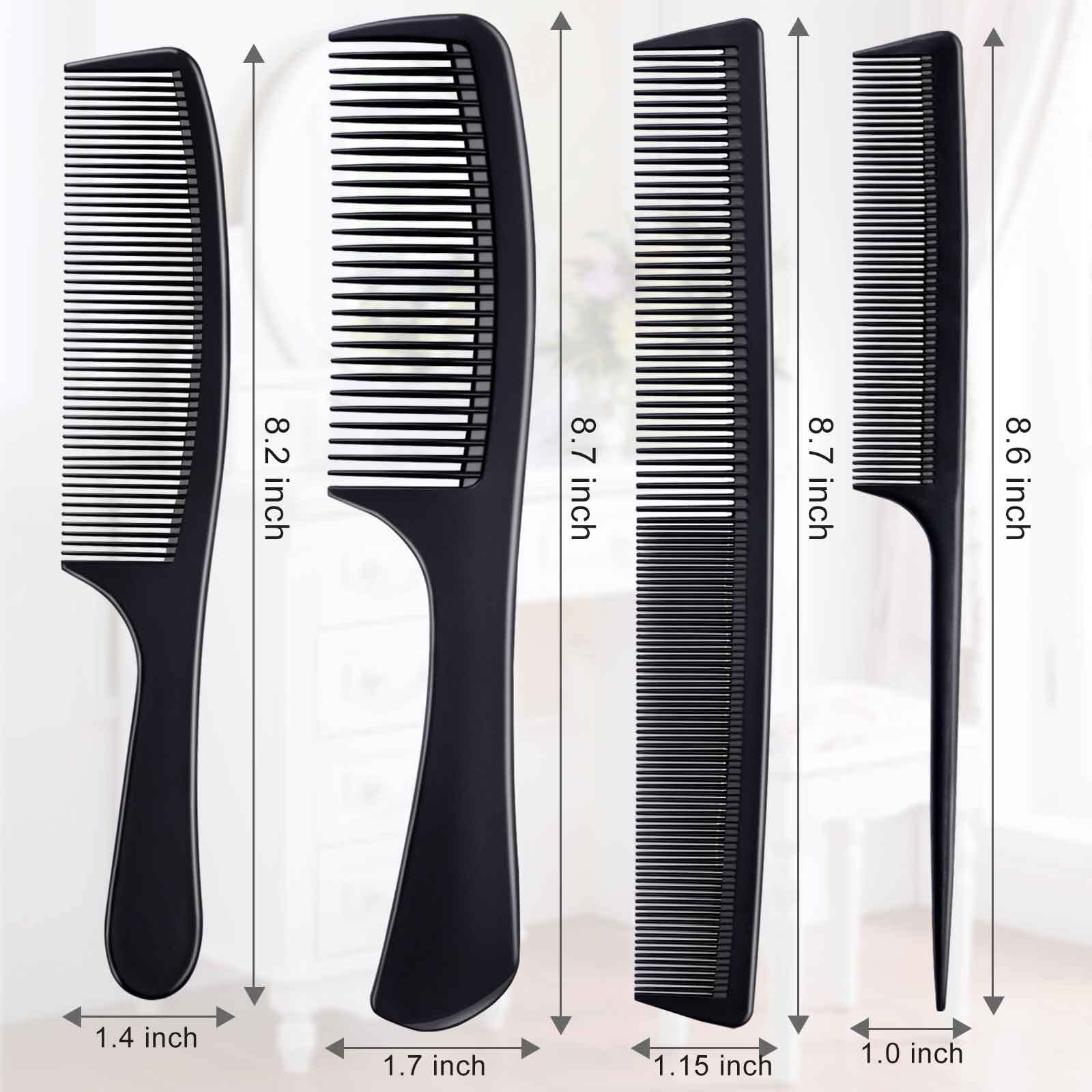 Professional hairstylist tools black carbon fiber comb set