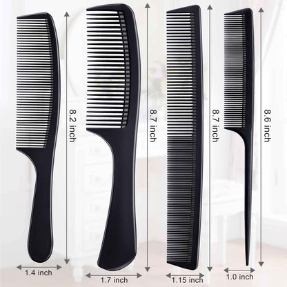 Professional hairstylist tools black carbon fiber comb set