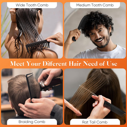 Wide-tooth detangling comb from the Salon Silk set