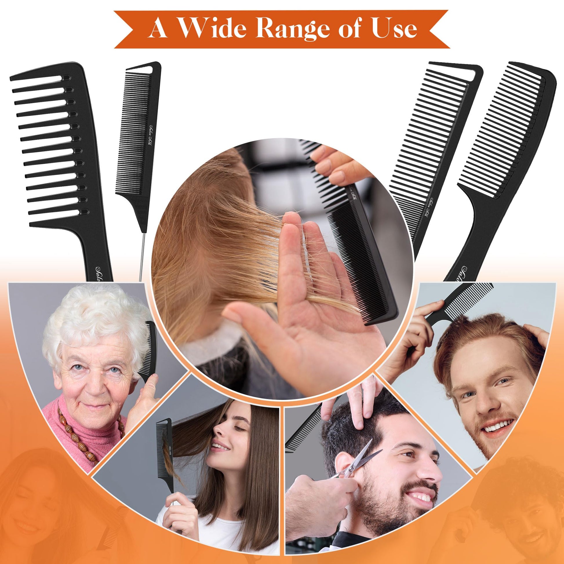 Salon Silk 4-piece comb set for men and women
