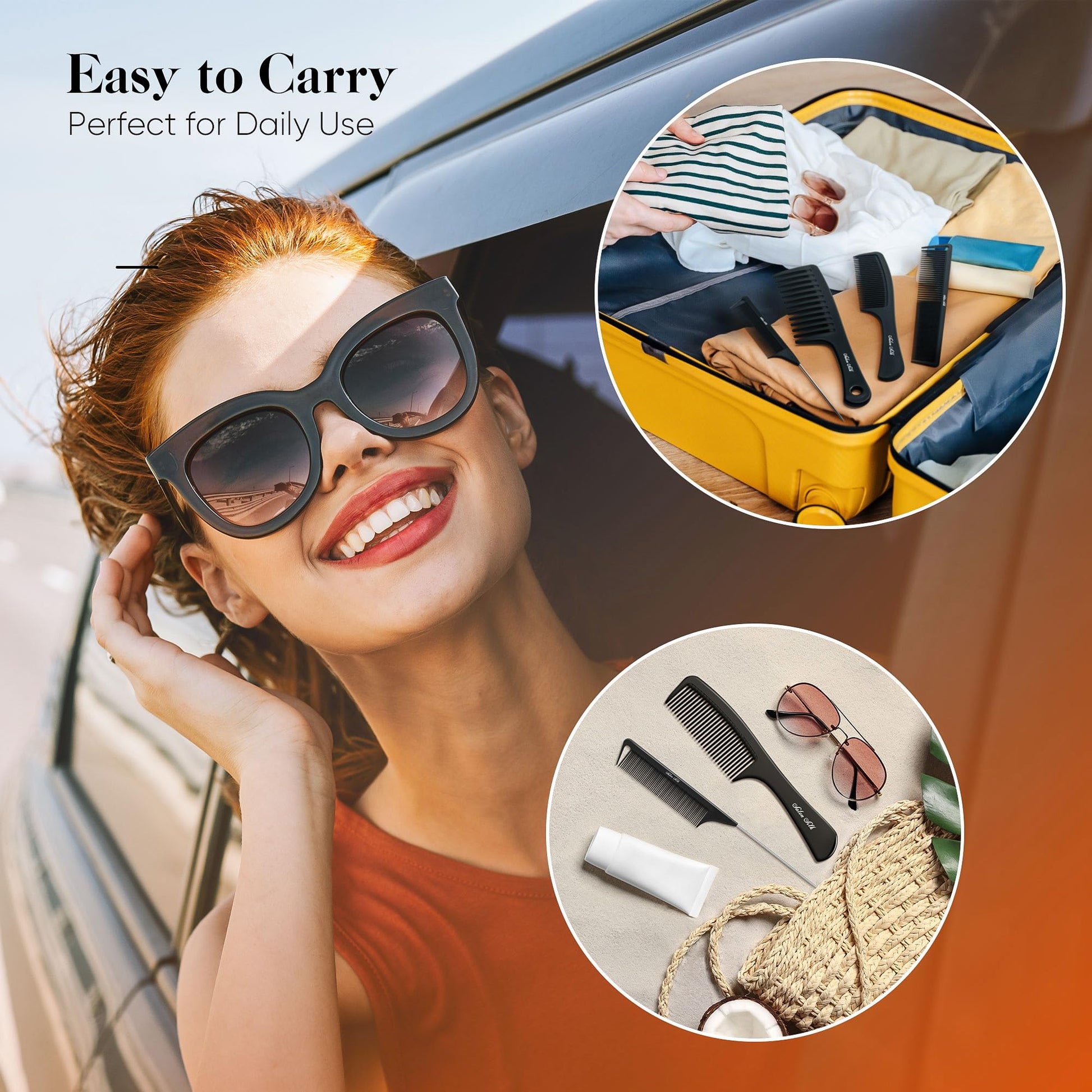 Professional barber and styling comb kit