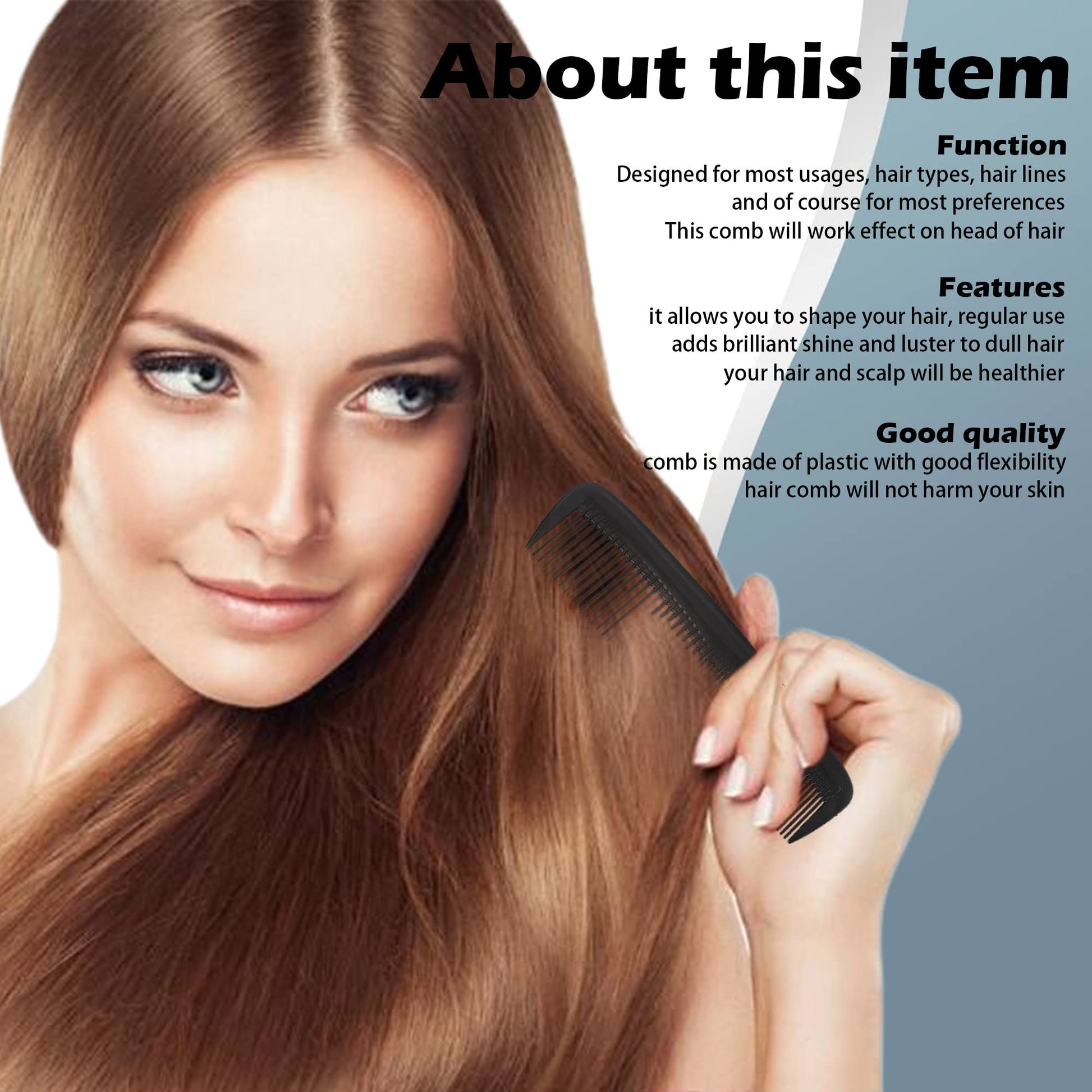 Soft 'N Style imported hair care combs showing flexibility test