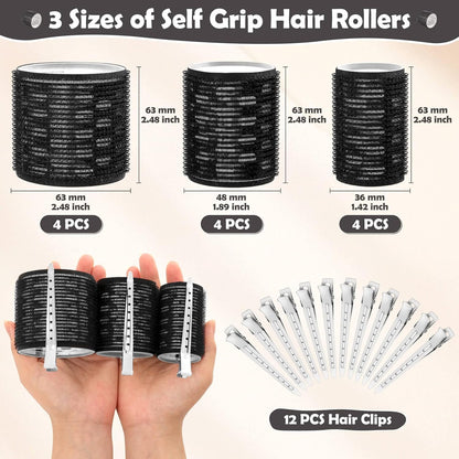 Model displaying how to secure the jumbo sixty three millimeter aluminum roller into long hair using a metal clip