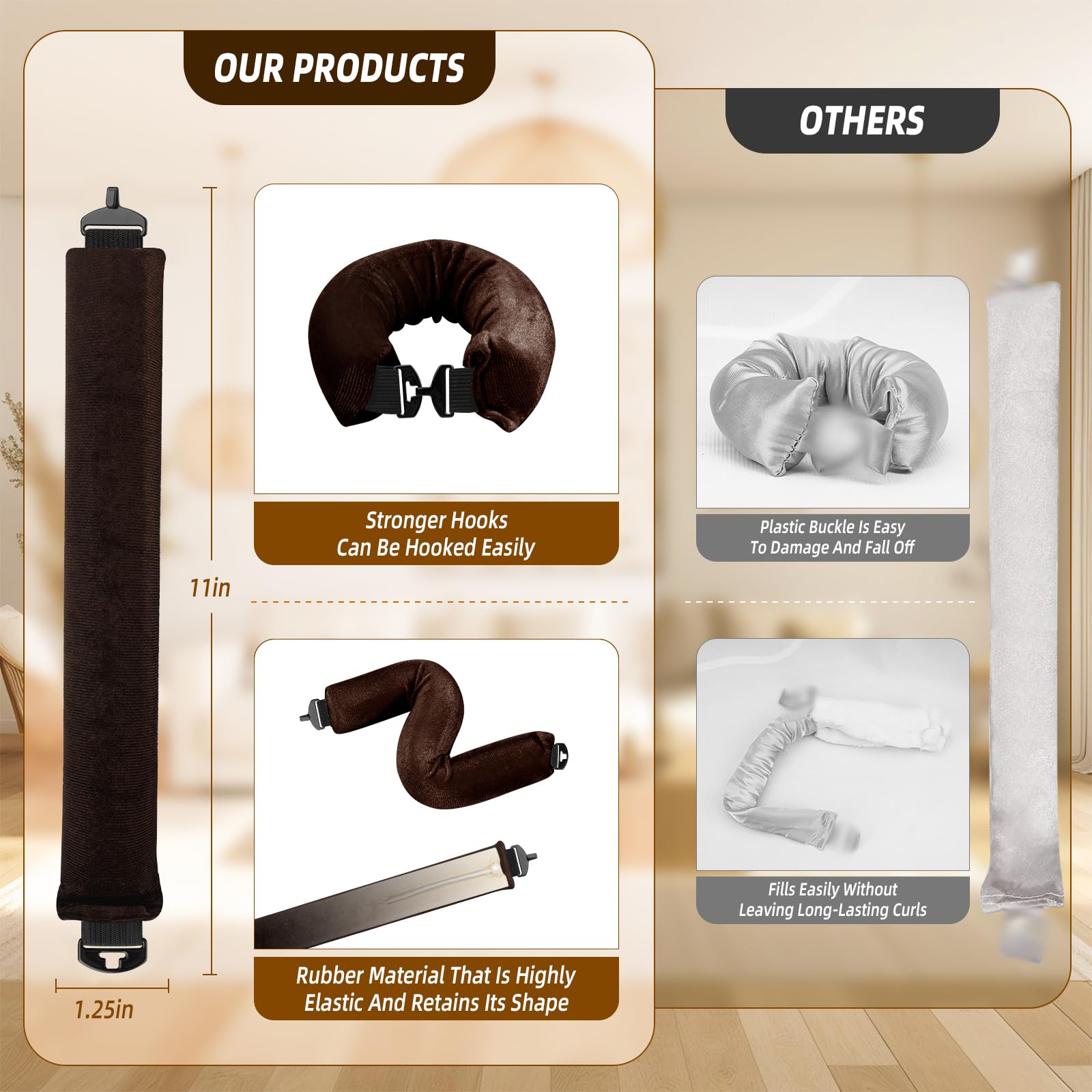 Luckybear hair styling accessories kit packaging showing four pieces including the protective silk wrap scarf
