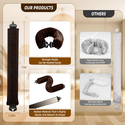 Luckybear hair styling accessories kit packaging showing four pieces including the protective silk wrap scarf