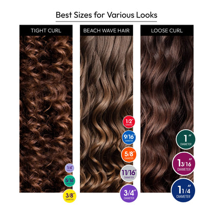 Red by Kiss heatless curlers showing the flexible rubber texture and design