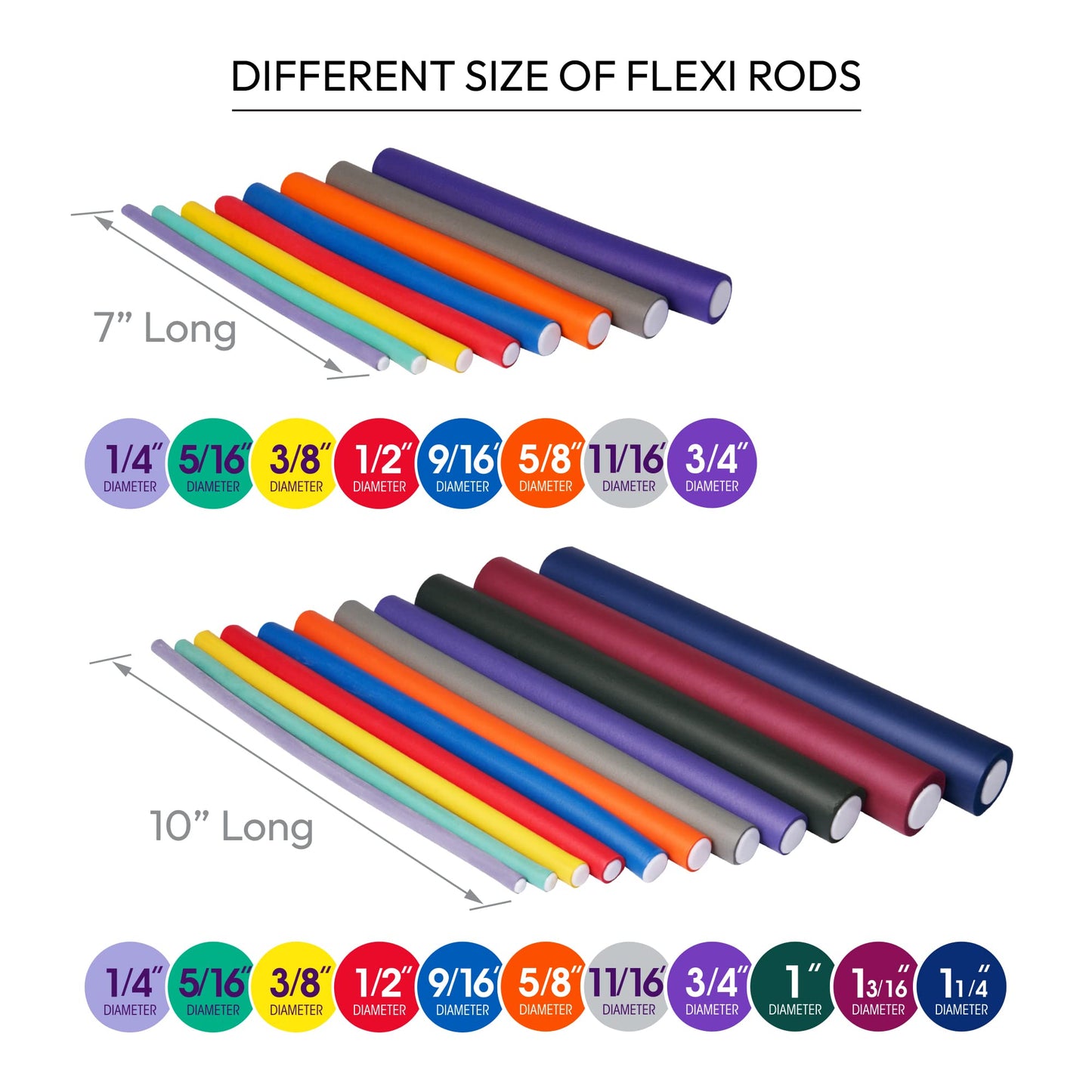 Authentic USA imported flexible foam curling rods for ninety style bouncy curls