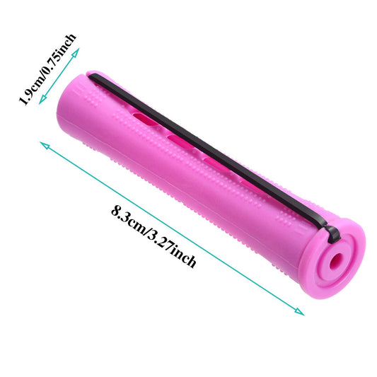Close up of WILLBOND cold wave rollers showing the rubber band mechanism