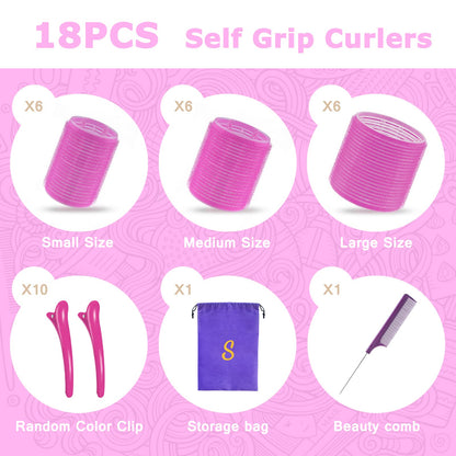 Salon quality DIY hair roller kit showcasing wear resistant nylon fiber texture