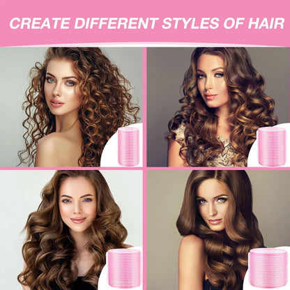 Premium stainless steel duckbill clips included in the heatless hair roller kit