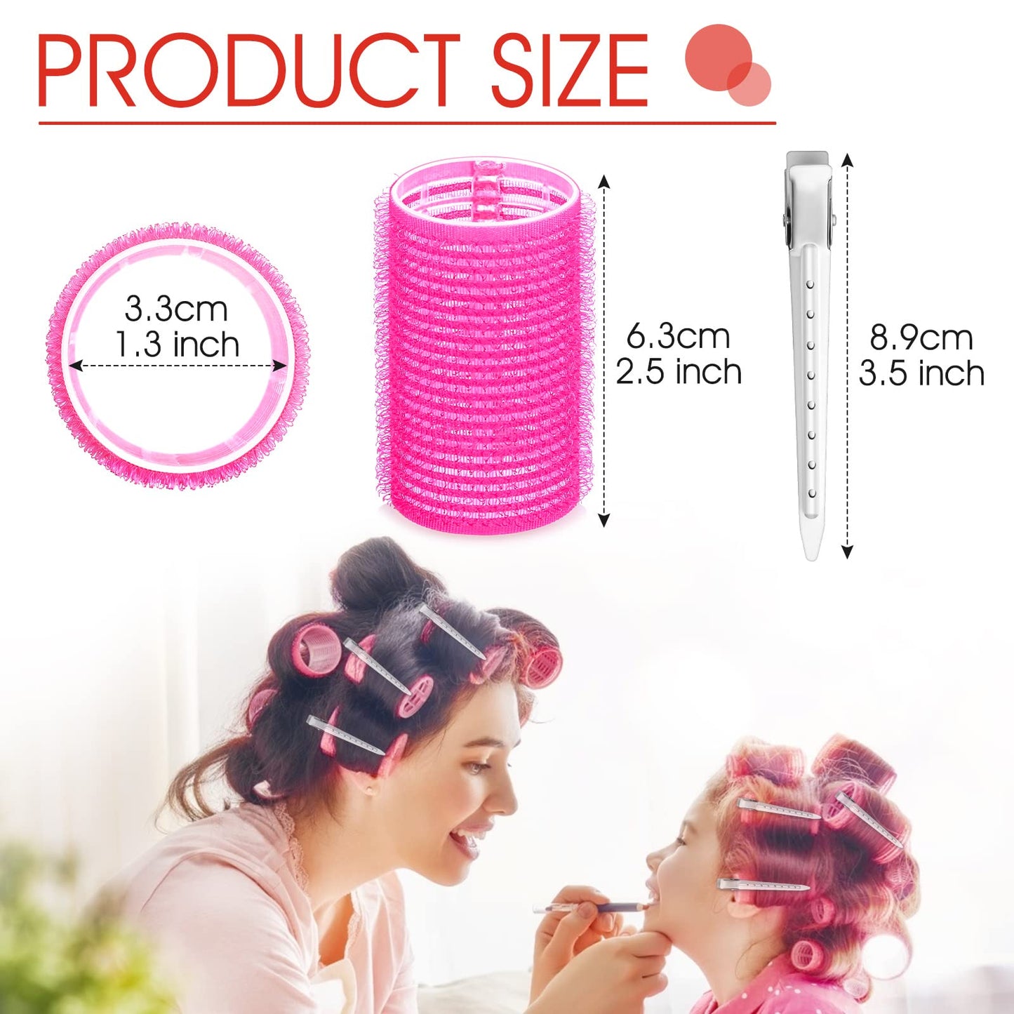 Lightweight plastic volumizing rollers for long medium and short hair types