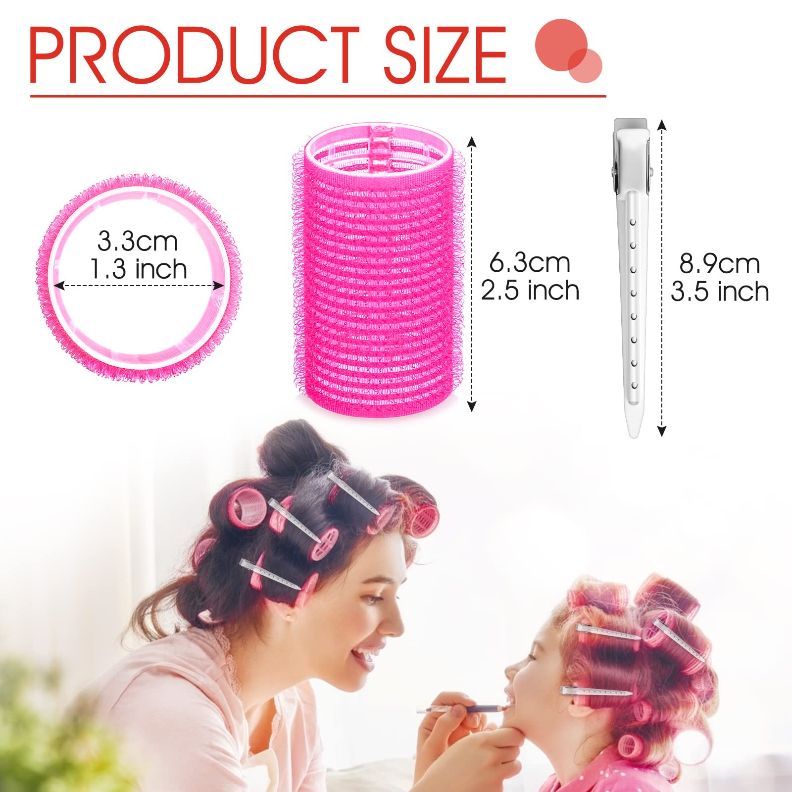 Lightweight plastic volumizing rollers for long medium and short hair types