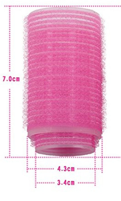 Cling hair rollers for women showing the secure lock mechanism for all hair lengths.