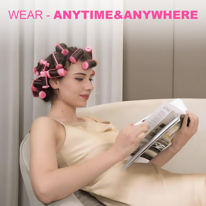Amzpus flexible damage free hair styling foam rollers in a full set