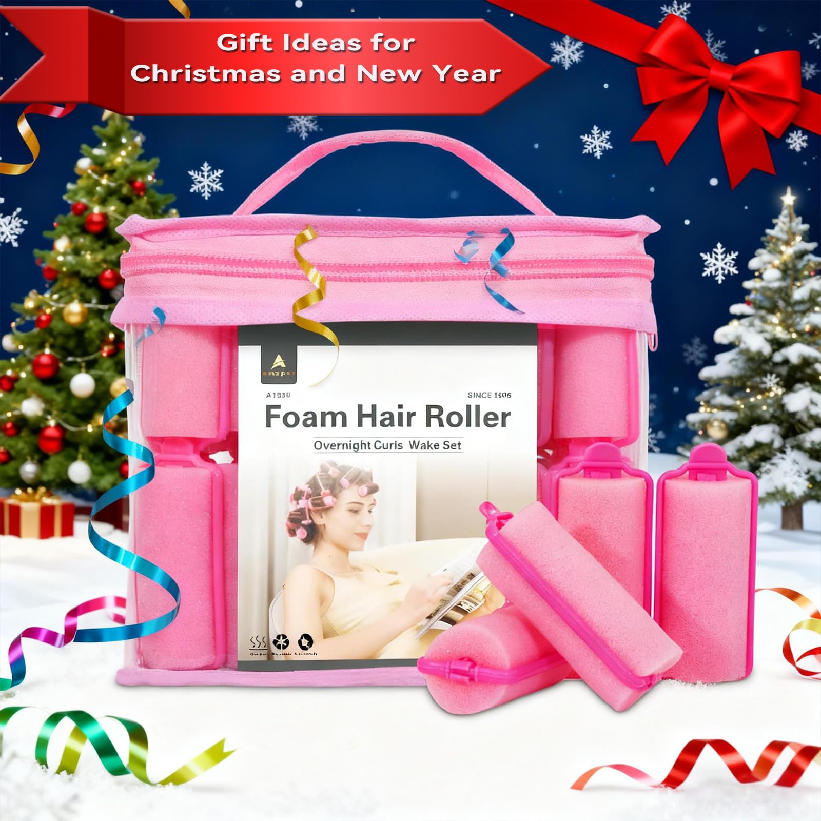 Premium foam sponge sleeping curlers designed for frizz free overnight waves