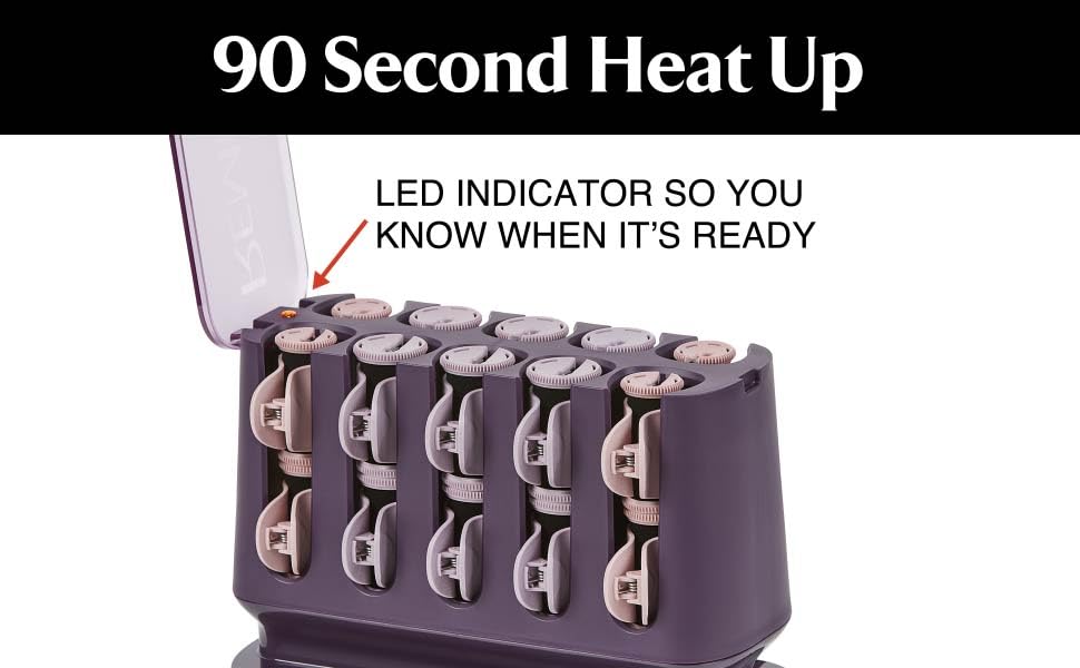 Remington professional hair setter roller rack with bright LED indicator light illuminated