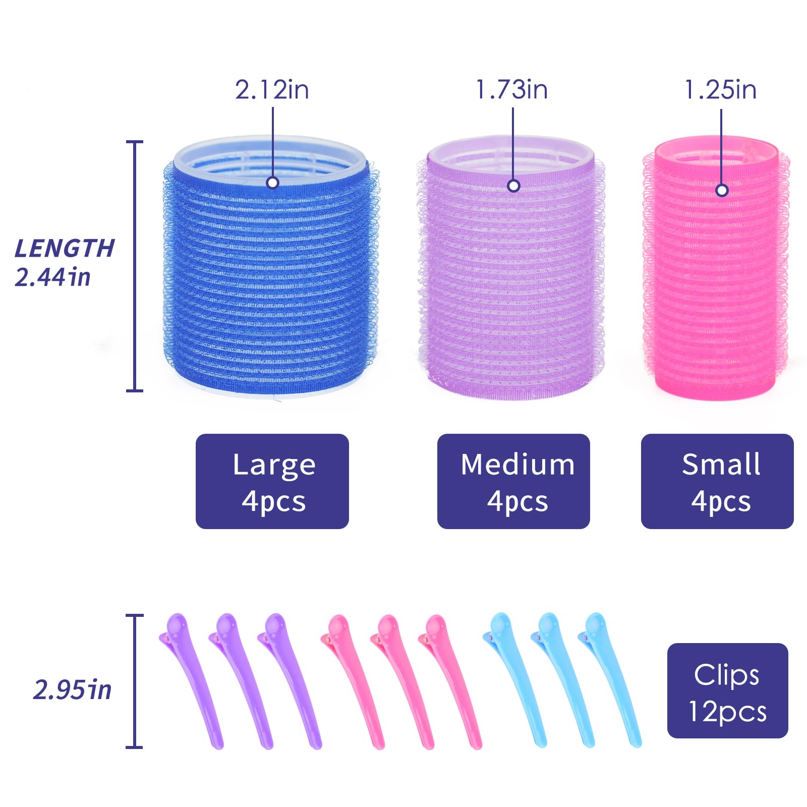 ARTIRNANOG heatless hair curlers kit demonstrating jumbo and large roller sizes for voluminous blowout looks.