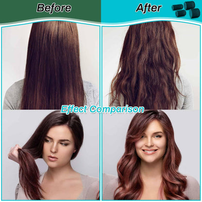 Demonstration of Selizo self grip rollers creating heatless volume in medium length hair