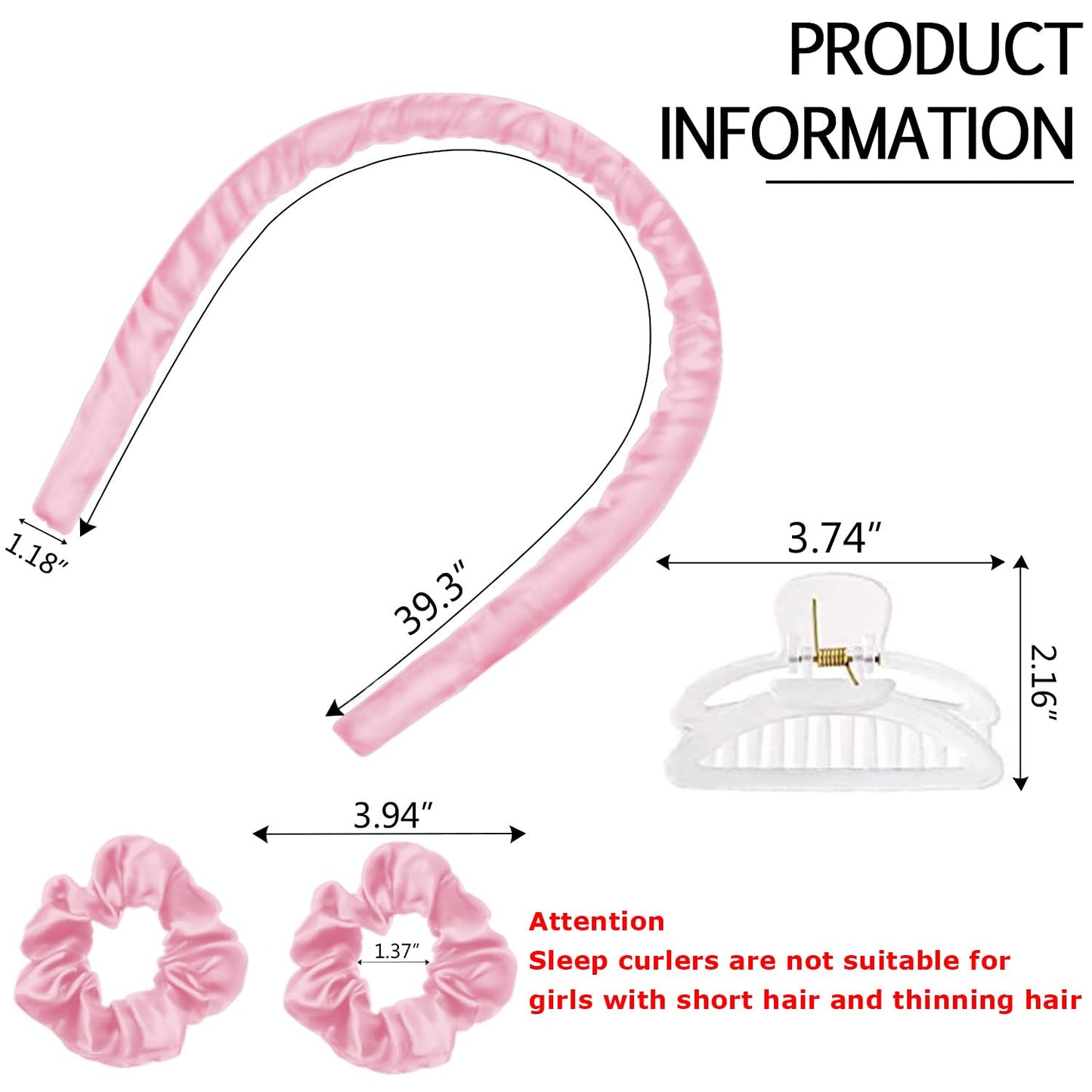 No heat curling headband tool laid flat showing soft upgrade material texture.